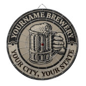 Bierbrauerei Personalisiert NAME Brauerei Big Tass Dartscheibe (vorne)