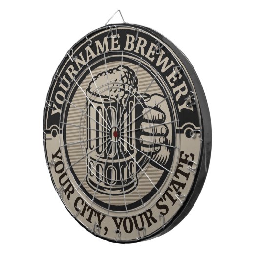 Bierbrauerei Personalisiert NAME Brauerei Big Tass Dartscheibe (Vorderseite rechts)