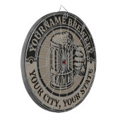 Bierbrauerei Personalisiert NAME Brauerei Big Tass Dartscheibe (Vorderseite Links)