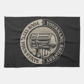 Bierbrauerei Personalisiert NAME Brauerei Big Tass Geschirrtuch (Horizontal)