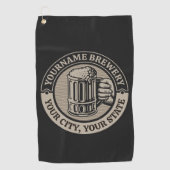 Bierbrauerei Personalisiert NAME Brauerei Big Tass Golfhandtuch (Vorderseite)