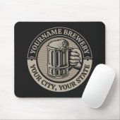 Bierbrauerei Personalisiert NAME Brauerei Big Tass Mousepad (Mit Mouse)