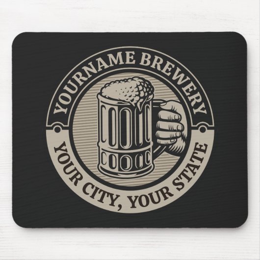 Bierbrauerei Personalisiert NAME Brauerei Big Tass Mousepad (Vorne)