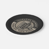 Bierbrauerei Personalisiert NAME Brauerei Big Tass Pappteller (Schrägansicht)