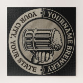 Bierbrauerei Personalisiert NAME Brauerei Big Tass Puzzle (Horizontal)