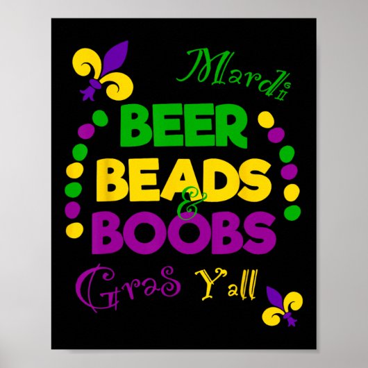 Bierbraun Funny Carnival Party Männer Geschenk Mar Poster (Vorne)