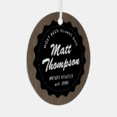 Bierbraut Vater Custom Foto Bierweihe Ornament Aus Metall (Vorderseite Rechts)