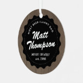 Bierbraut Vater Custom Foto Bierweihe Ornament Aus Metall (Vorderseite links)