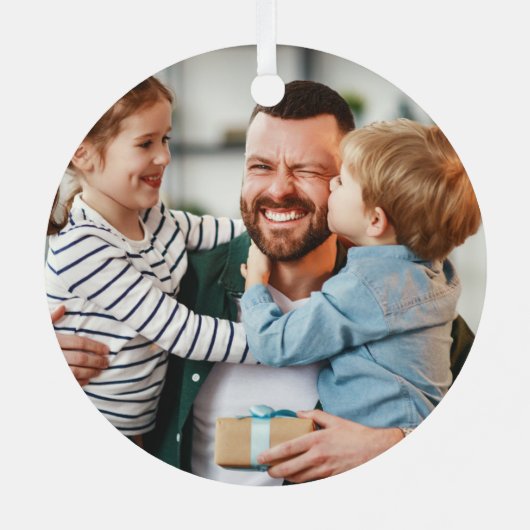 Bierbraut Vater Custom Foto Bierweihe Ornament Aus Metall (Rückseite)