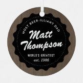 Bierbraut Vater Custom Foto Bierweihe Ornament Aus Metall (Vorderseite)