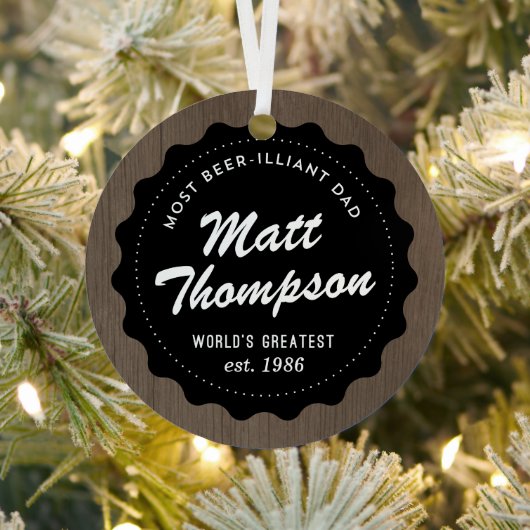 Bierbraut Vater Custom Foto Bierweihe Ornament Aus Metall (InSitu)