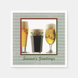 Bierbrillen & Holly-Frohe Festtage Serviette