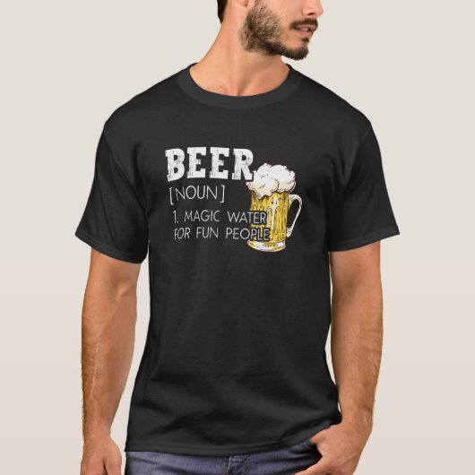 Bierdefinitionen Biertrinker Adult Witz T-Shirt (Vorderseite)