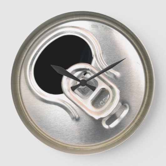 Bierdose für offene Getränke Große Wanduhr (Vorderseite)