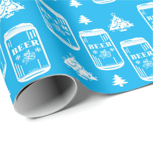 Bierdosen-Weihnachtsbaum Geschenkpapier