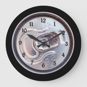 Bierdosen-Zugring rund Große Wanduhr