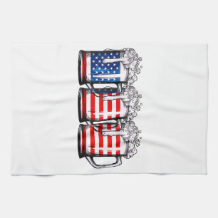 Biere American Flag 4. Juli Männer Frauen Merica D Geschirrtuch