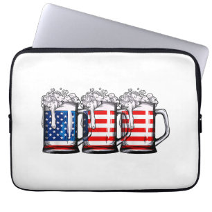Biere American Flag 4. Juli Männer Frauen Merica D Laptopschutzhülle