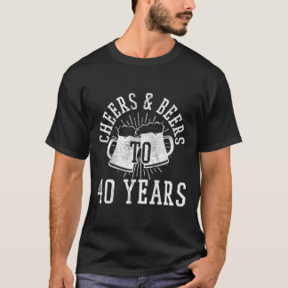 Biere bis 40 Jahre Funny 40th Birthday G T-Shirt