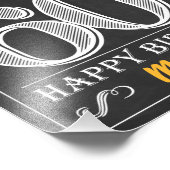 Biere bis 60 Jahre Happy Birthday Sign Fotodruck (Ecke)