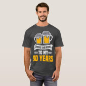 Biere bis 80 Jahre 80. Geburtstag T-Shirt (Vorne ganz)
