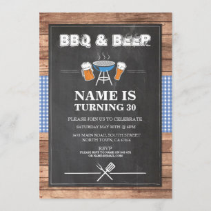 Biere & Cheers GRILLEN Geburtstagsparty JEDES ALTE Einladung