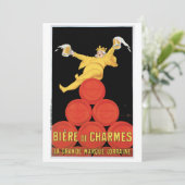 Biere de Charmes Invitation / Birthday Card Einladung (Stehend Vorderseite)
