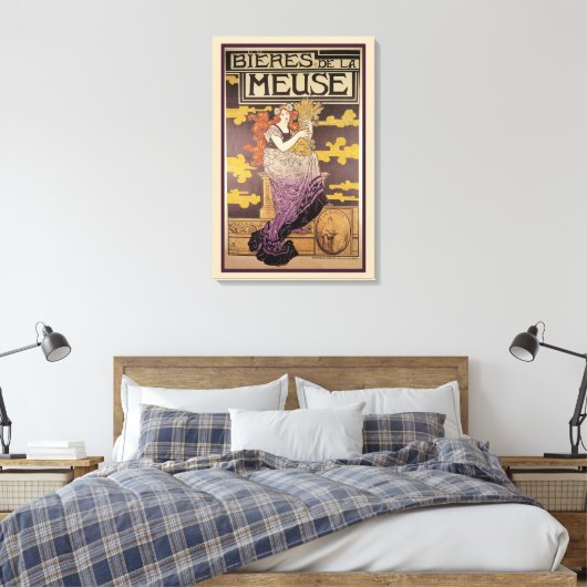 Biere de la Meuse von Marc Auguste Bastard Leinwanddruck (Insitu (Schlafzimmer))