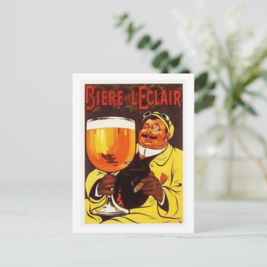 Biere de L'eclair Postkarte (Stehend Vorderseite)