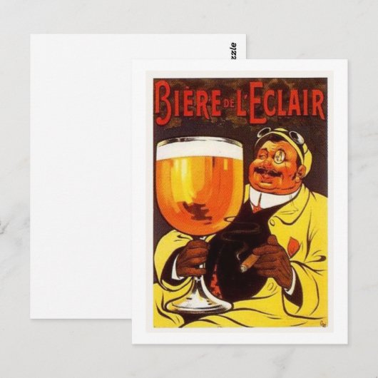 Biere de L'eclair Postkarte (Vorne/Hinten)