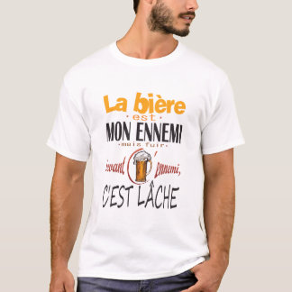 Biere Feind Lache flieht Humor Alkohol Zitat T-Shirt