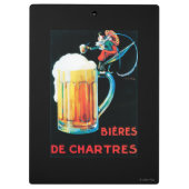 Biere fördernden Plakats Chartres Klemmbrett (Rückseite)