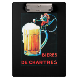Biere fördernden Plakats Chartres Klemmbrett