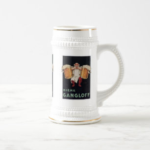Biere Gangloff 2 Vintage Bierwerbung Tassen, Krüge Bierglas