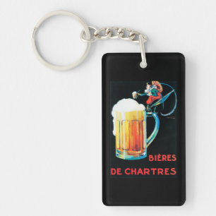 Biere von Chartres Werbeplakat Schlüsselanhänger