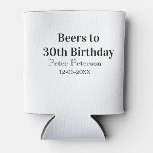 Biere zum 30. Geburtstag Name Datum Mann stilvollE Dosenkühler