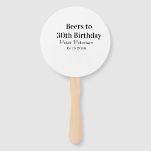 Biere zum 30. Geburtstag Name Datum Mann stilvollE Fächer