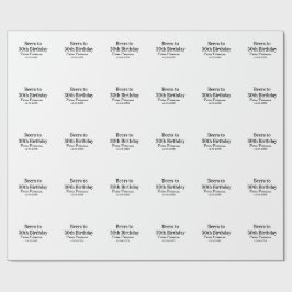 Biere zum 30. Geburtstag Name Datum Mann stilvollE Geschenkpapier