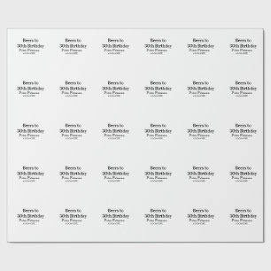 Biere zum 30. Geburtstag Name Datum Mann stilvollE Geschenkpapier