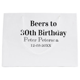 Biere zum 30. Geburtstag Name Datum Mann stilvollE Große Geschenktüte