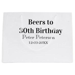 Biere zum 30. Geburtstag Name Datum Mann stilvollE Große Geschenktüte