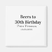 Biere zum 30. Geburtstag Name Datum Mann stilvollE