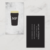 Bierelement mit Monogramm-Textur Visitenkarte (Vorne/Hinten)