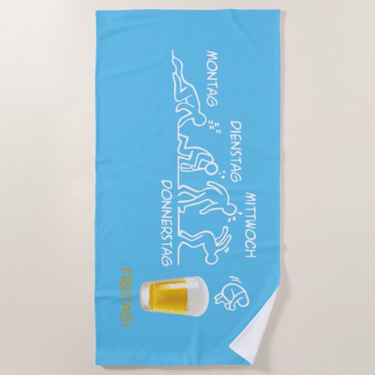 Bierentwicklung Strandtuch (Vorderseite)