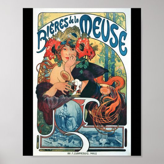 Bieres de la Meuse, Mucha Poster (Vorne)