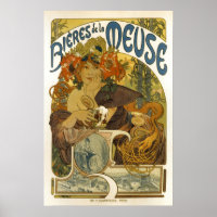 Bieres De La Meuse Vintage französische Werbekunst