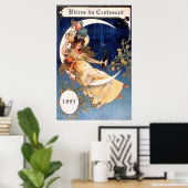 Bieres du Croissant 1895 Vintag Print Poster (Heimbüro)