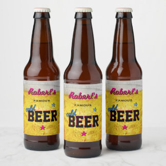Bieretikett mit Ihrem Namen Bierflaschenetikett