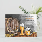 Bierfass Einladung (Stehend Vorderseite)