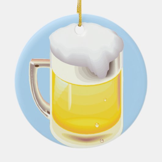 Bierfaß und Bier Stein Keramik Ornament (Hinten)